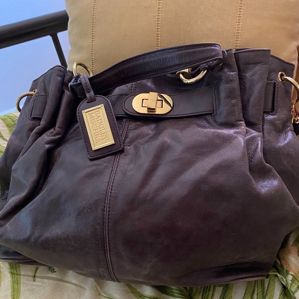 Badgley Mischka NWT Gorgeous Brown Lambskin